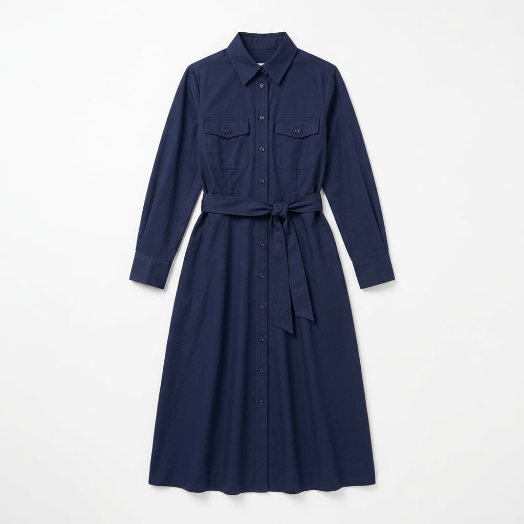 Navy Shirt Dress