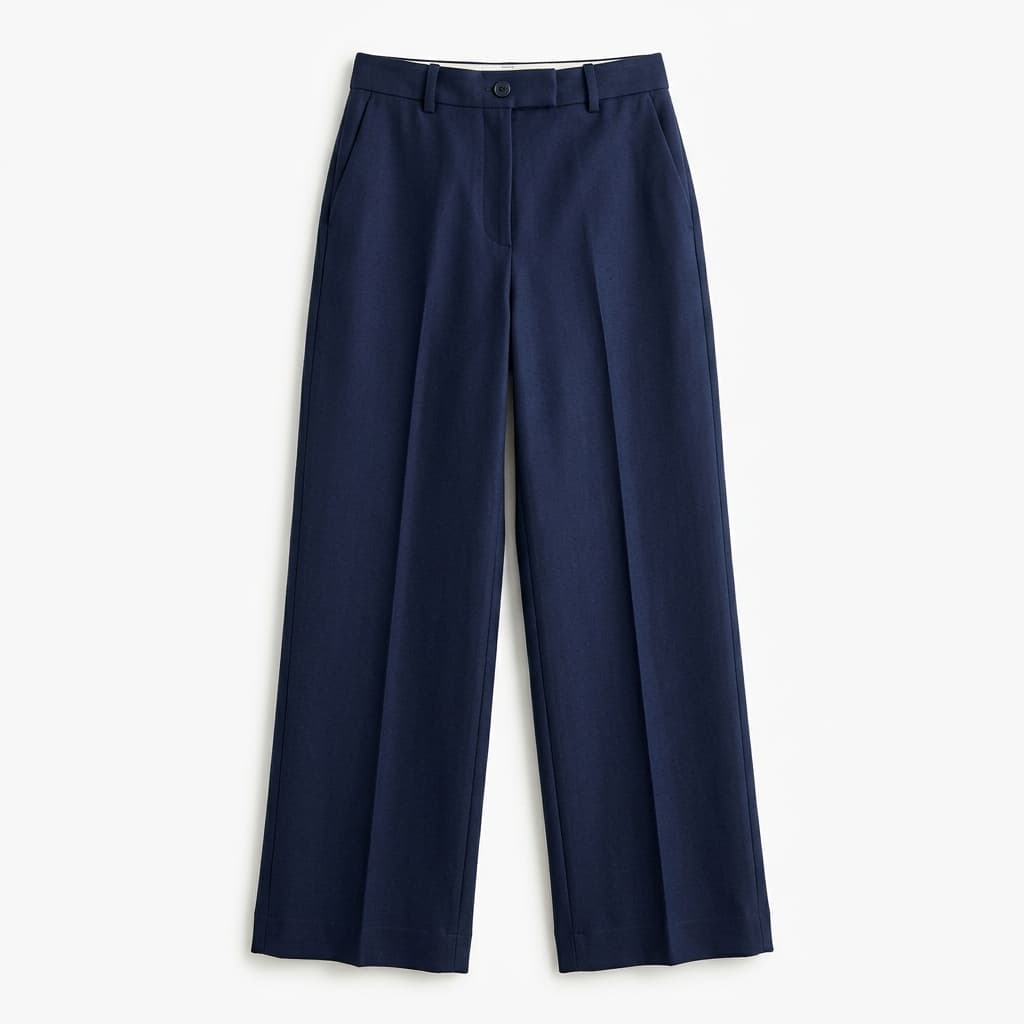 Navy Wide Trousers