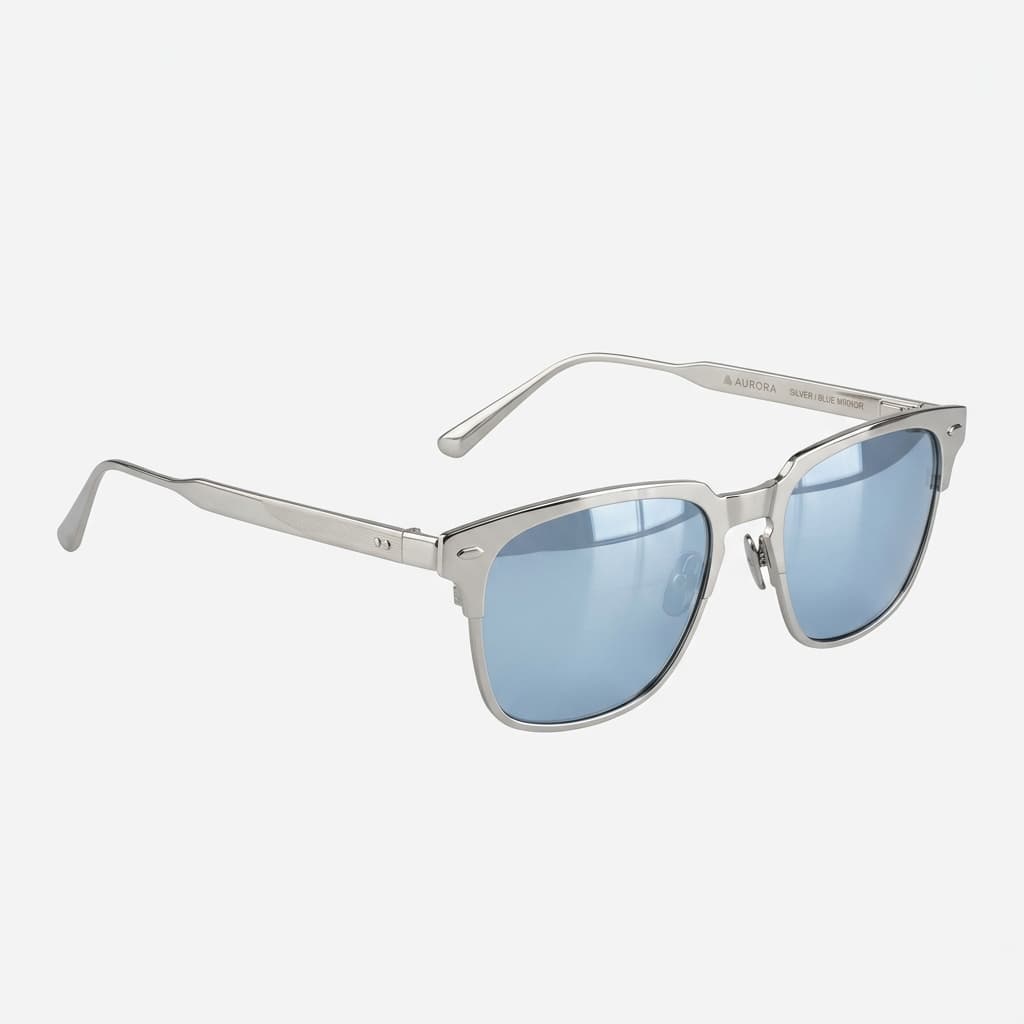 Silver / Blue Wayfarer