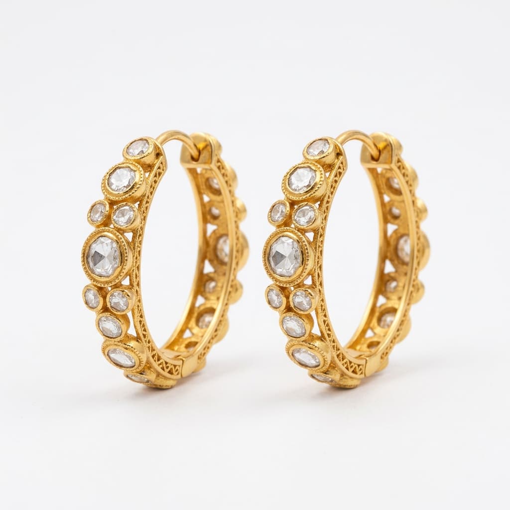 Kundan Hoops
