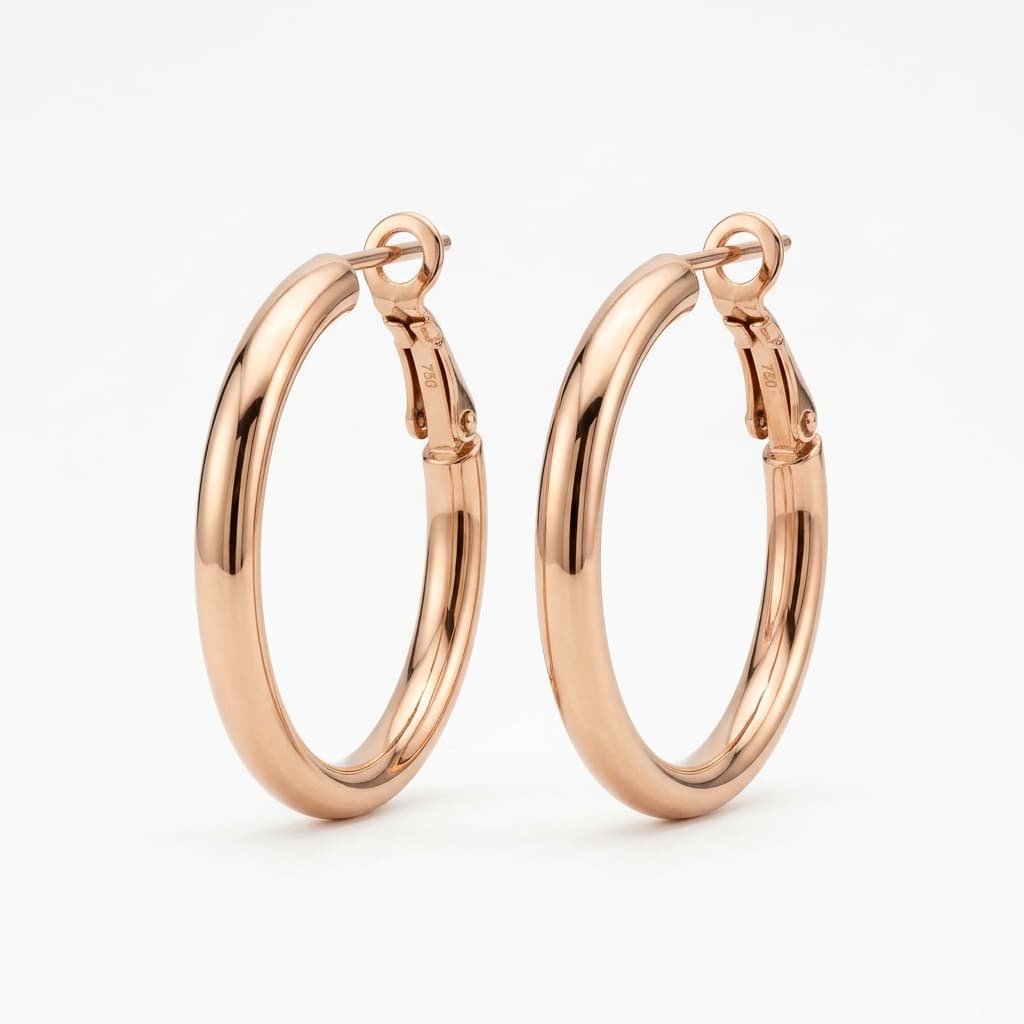 Rose Gold Hoops