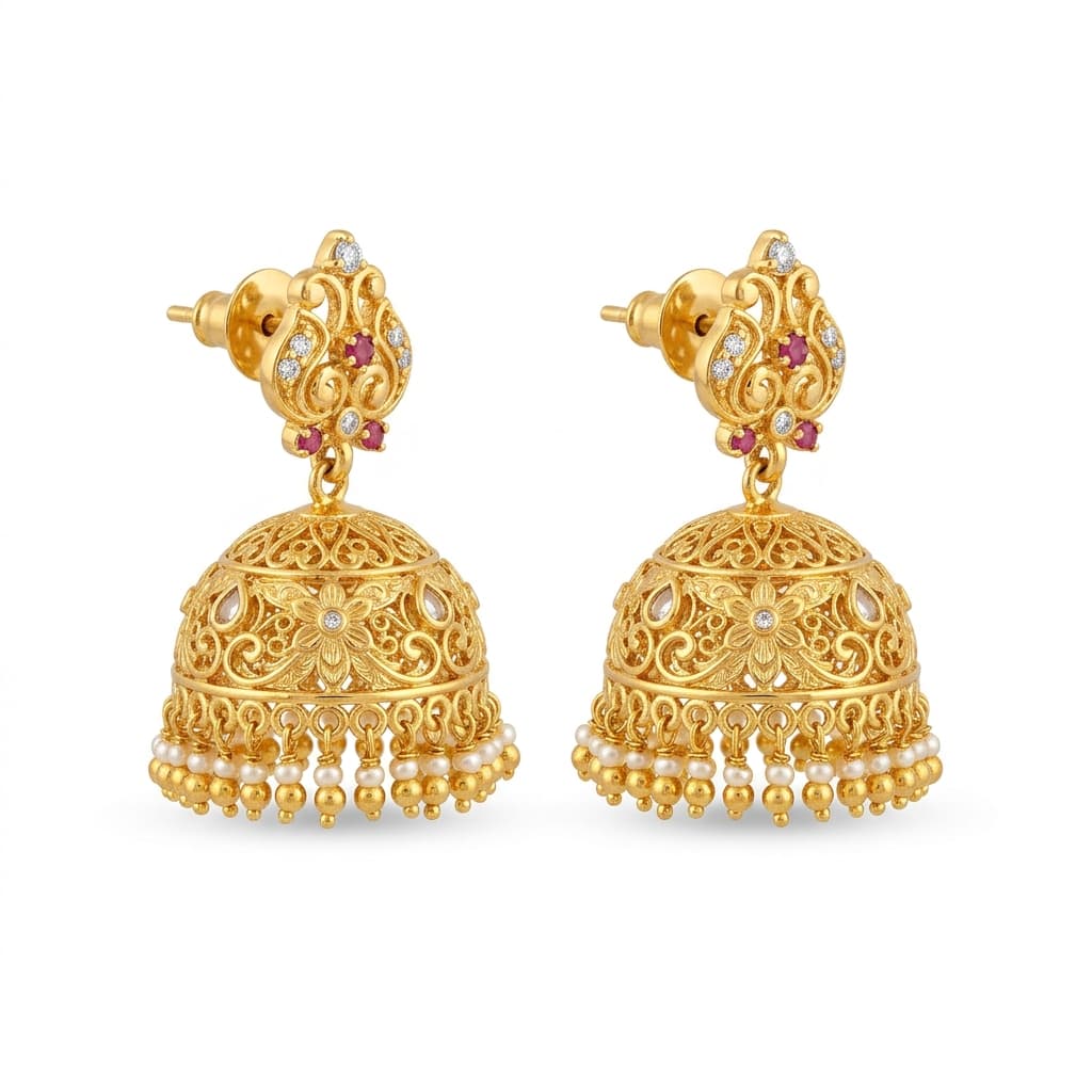 Yellow Gold Jhumka