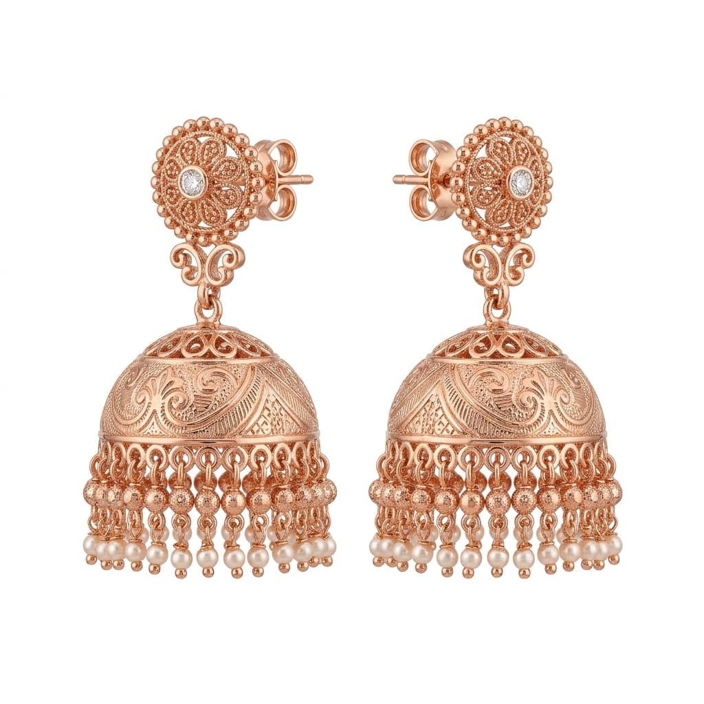 Rose Gold Jhumka
