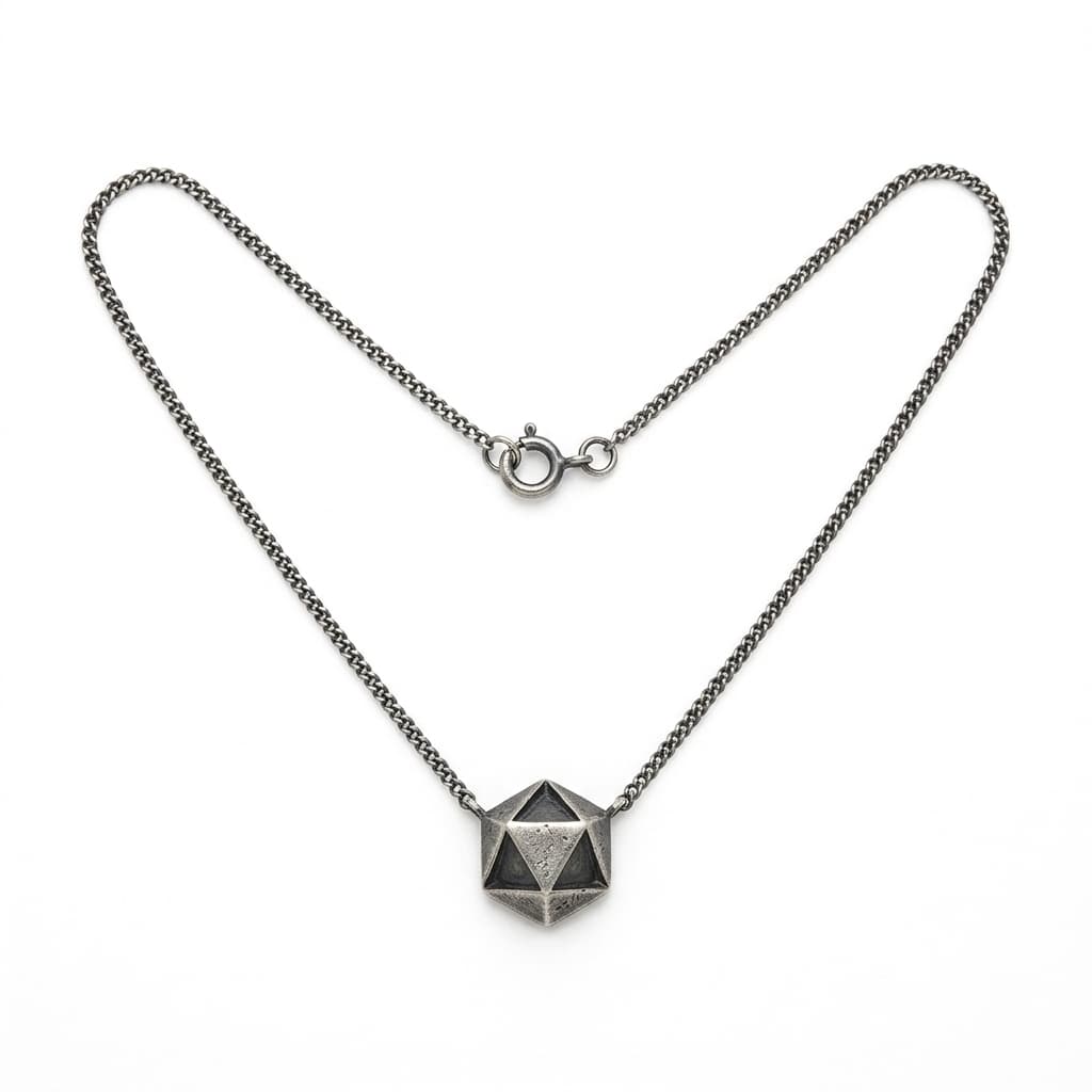 Oxidised Silver Pendant