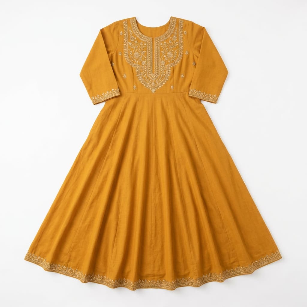 Mustard Anarkali