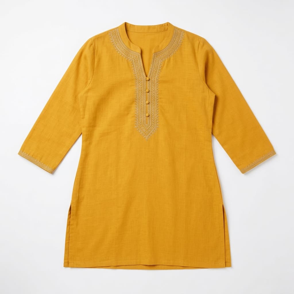 Mustard Short Kurti