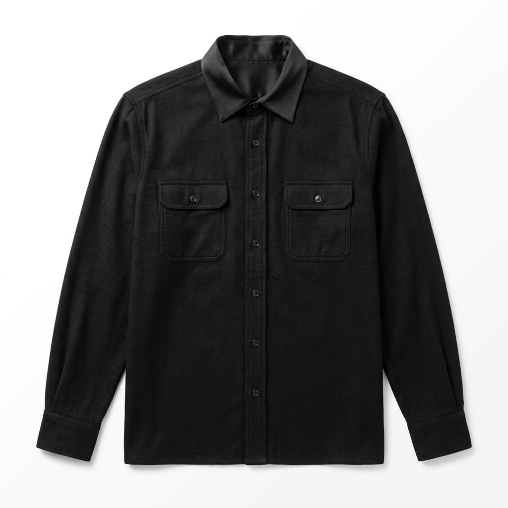 Noir Silk Flannel