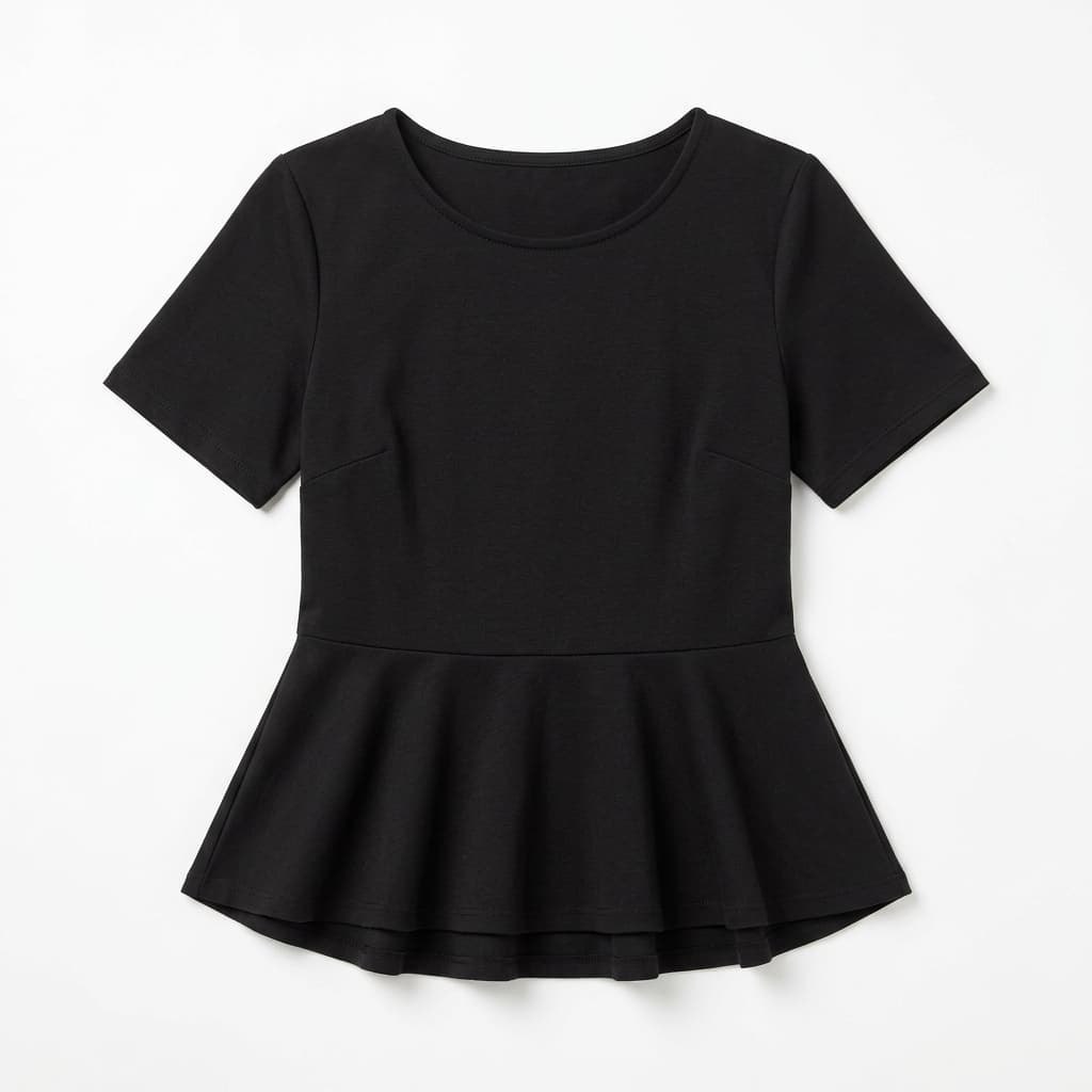 Black Peplum Top