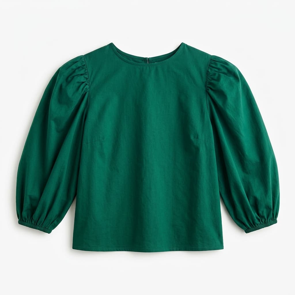 Emerald Puff Sleeve