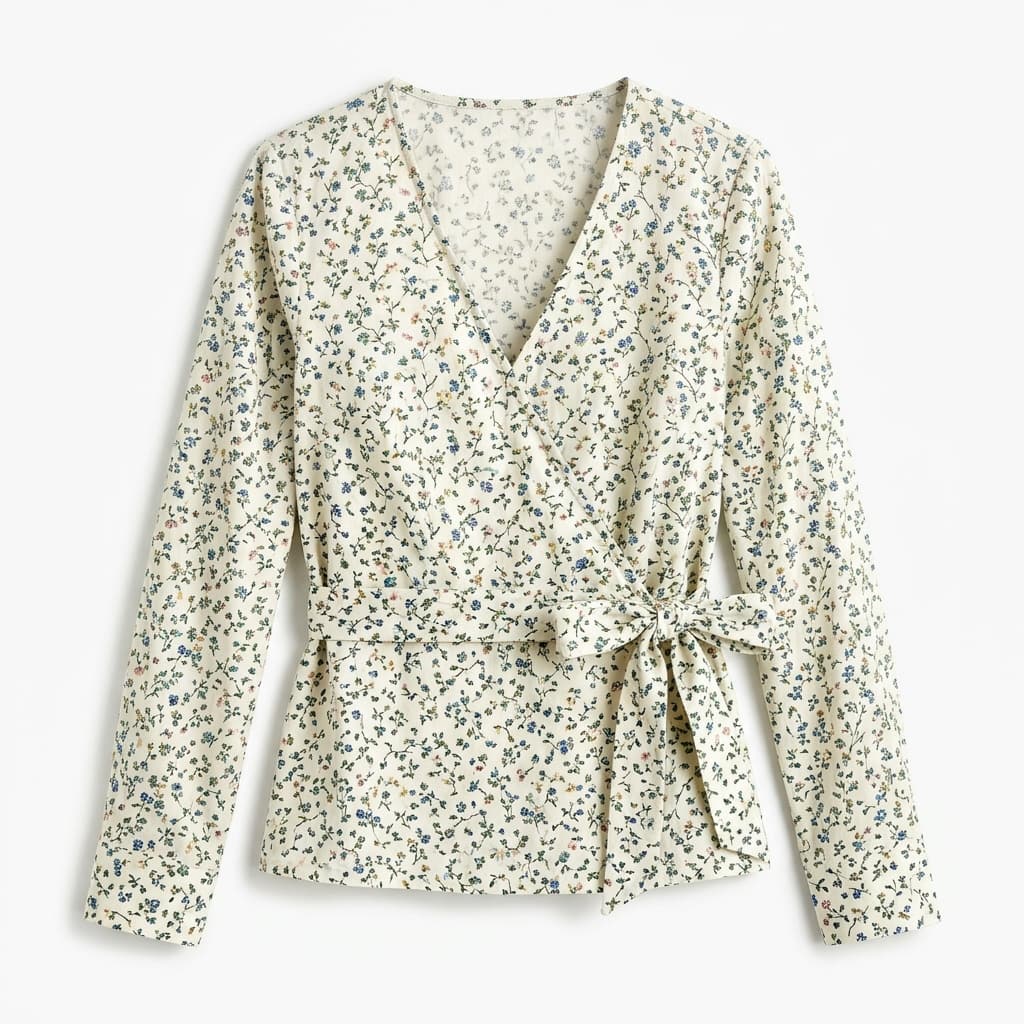 Floral Wrap Top
